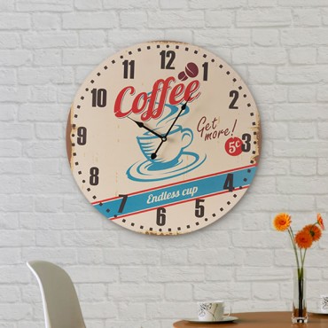 Horloge Murale Coffee Endless Cup