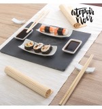 Set de Sushi avec Plateau en Ardoise Atopoir Noir (11 pièces)