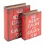 Boites en Bois Livres Keep Calm (2 pièces)