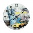 Horloge Murale en Verre Villes du Monde