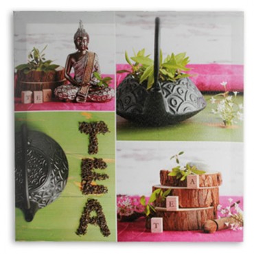 Tableau Bouddha Tea Lin 50 x 50 cm