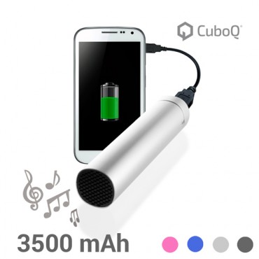 Chargeur de Batterie USB avec Haut-Parleur CuboQ 3500 mAh