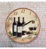 Horloge Murale Autour du Vin