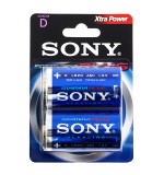 Piles alcalines plus Sony D LR20 1,5V AM1 (pack de 2)