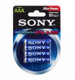 Piles Alcalines Plus Sony AAA LR03 d'1,5V AM4 (pack de 4)