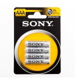 Piles Salines Ultra Sony R03 AAA d'1,5V (pack de 4)