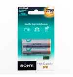 Piles Rechargables Sony Ni-MH AA 2700 mA 1,2V (pack de 2)