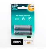 Piles rechargeables Sony Ni-MH AA 2500 mA 1,2V (pack de 2)